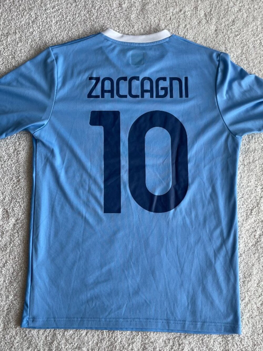 SS Lazio Zaccagni #10 Official Merchandise Shirt Medium Sky Blue Soccer Football